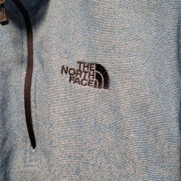 The North Face Blue Fleece Quarter Zip Jacket Mens XL - Picture 3 of 4